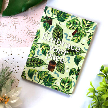 Embrace Your Pace Notebook, Houseplant Lined Notebook, 2 of 11
