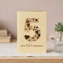 Love Hearts Wood 5th Anniversary Card, thumbnail 1 of 3