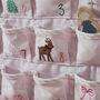 Personalised Pink Fabric Hanging Advent Calendar, thumbnail 3 of 4