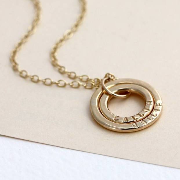 personalised 9ct gold baby names necklace by posh totty designs ...