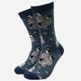 Men's Puffin Bamboo Socks In Teal, thumbnail 2 of 3