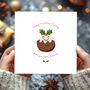 Christmas Pudding Personalised Christmas Card, thumbnail 2 of 3