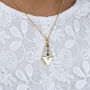 Gold Plated Family Birthstone Pendulum Necklace, thumbnail 5 of 12