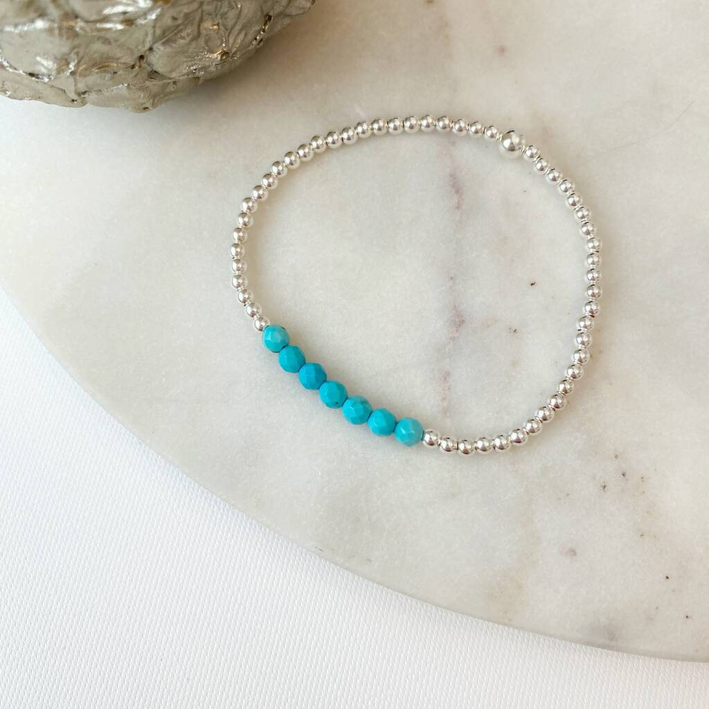 Delicate Turquoise Stone Bracelet In Silver Or Gold By The Lovely Edit ...