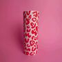 Pink Leopard Print Hand Painted Tall Vase, thumbnail 1 of 6