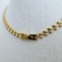 Box Clasp Vintage 18k Gold Link Choker Necklace Structured Minimalistic Everyday Jewellery, thumbnail 5 of 10