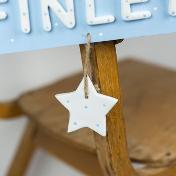 Personalised Name Sign Door Plaque With Star, 2 of 5