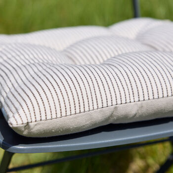 Riseley Cotton Stripe Garden Seat Pads, 4 of 6