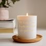 Personalised Quote Candle, thumbnail 1 of 4