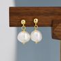 Genuine Baroque Pearl Dangle Stud Earrings, thumbnail 2 of 12