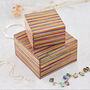 Multicoloured Dhari Fair Trade Papri Wood Trinket Box, thumbnail 1 of 7