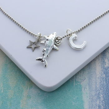 Shark Personalised Charm Necklace, 3 of 4