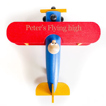 Personalised Wooden Plane / Push Along Toy, 2 of 5