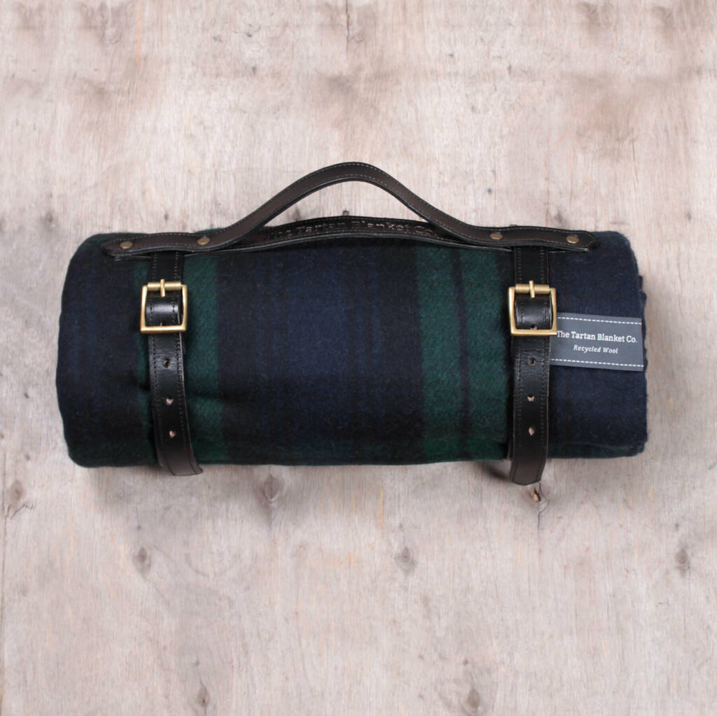personalised recycled wool tartan picnic blankets by the tartan blanket