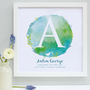 Personalised Christening Watercolour Framed Print, thumbnail 2 of 11