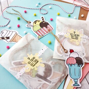 Illustrated Ice Cream Gift Tags, Large, 11 of 11