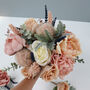 Blush Pink And Peach Bridal Artificial Flower Bouquet, thumbnail 9 of 12