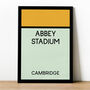 Abbey Stadium Monopoly Cambridge Football Print, thumbnail 1 of 2