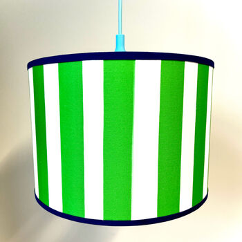 Carnival Lampshade In Emerald Green Stripe, 5 of 5