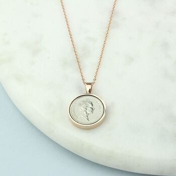 Personalised 30th Birthday Five Pence Necklace, 4 of 7
