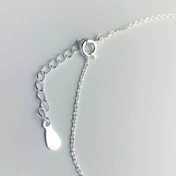 Sterling Silver Heart Trio Anklet, 3 of 5