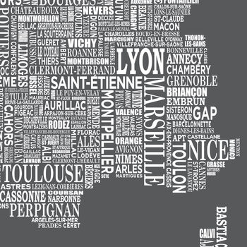 Standard France Map, 2 of 3