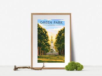 Green Park London Travel Poster Art Print, 4 of 8