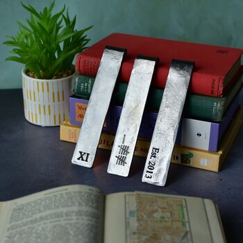11th Anniversary Classic Steel Scroll Metal Bookmark, 2 of 12