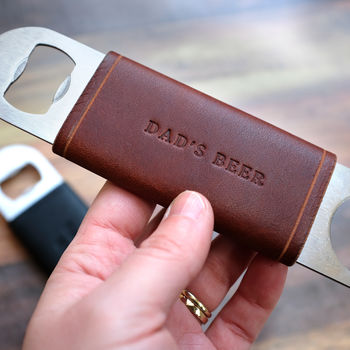 Personalised Leather Bottle Opener, 2 of 9