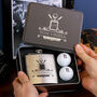 Personalised Golf Balls And Tin 19th Hole Hip Flask, thumbnail 1 of 3