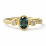 'Cyra' Oval Sapphire And Diamond Engagement Ring, thumbnail 4 of 10
