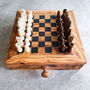 Personalised Olive Wood Chess Board Set, thumbnail 9 of 12