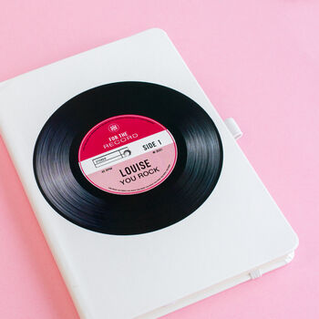 'You Rock' Personalised Vinyl Record Notebook, 7 of 8