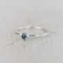 Sterling Silver Birthstone Stacking Ring, thumbnail 1 of 12