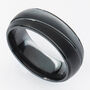 Personalised Zirconium Court Ring With Ellipse Detail, thumbnail 1 of 5