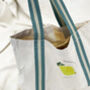 Squeeze The Day Personalised Organic Boat Bag, thumbnail 2 of 4