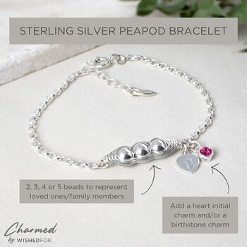 Sterling Silver Peapod Bracelet, 4 of 6