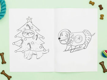 Christmas Doggy Dress Up Colouring Book, 4 of 9