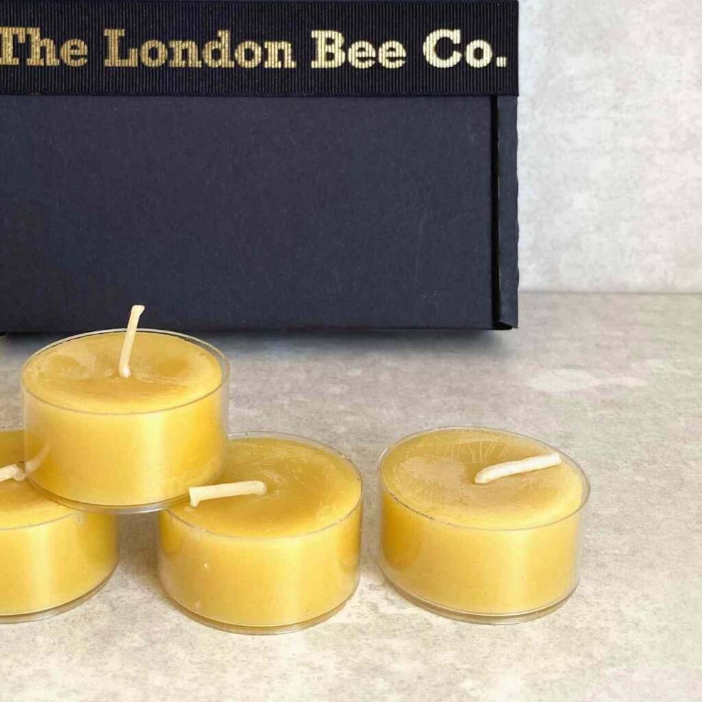 Beeswax Tea Light Candles Gift Box By Mysko Living