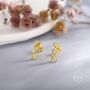 Sterling Silver Dna Molecular Structure Stud Earrings, thumbnail 2 of 12