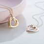 Personalised Interlinking Hearts Necklace With Gold, thumbnail 4 of 7