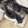 Personalised Grey And White Super Soft Blanket, thumbnail 7 of 12