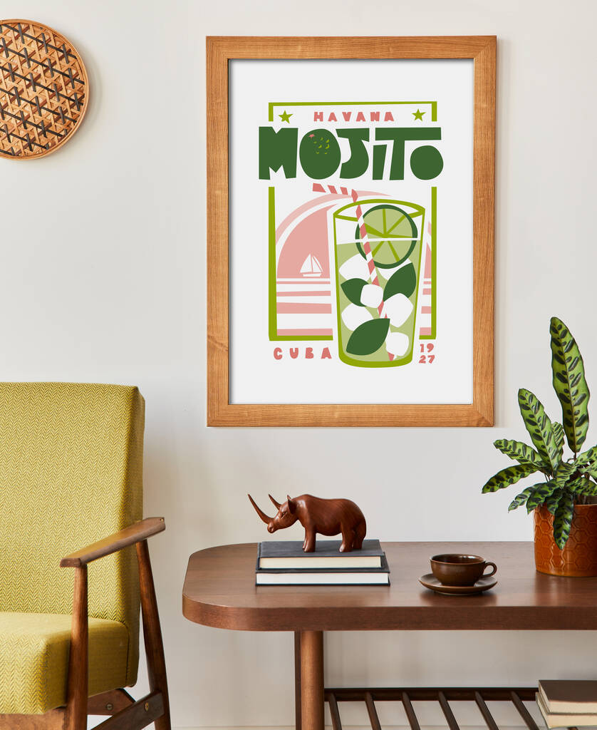 Havana Mojito Cocktail Print By Almanac Co