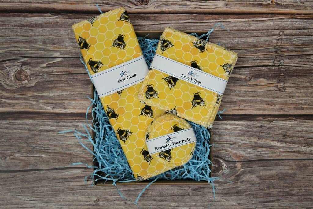 Honey Bee Eco Friendly Reusable Face Pad Gift Set, 1 of 5