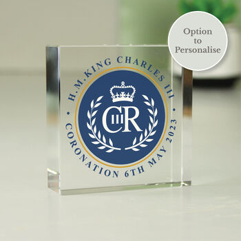 King Charles Coronation Crystal Keepsake Token, 2 of 6