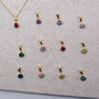 18ct Gold Plated Swarovski Crystal Birthstone Necklace, thumbnail 3 of 5
