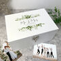 Personalised Luxury White Botanical Wedding Keepsake Box, thumbnail 1 of 8