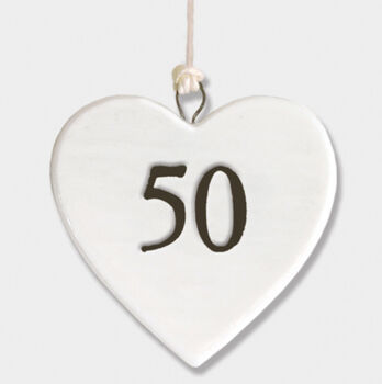 50th Birthday Heart Token Letterbox Gift, 2 of 2