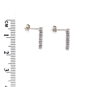 9ct Gold Diamond Strand Stud Earrings, 2 of 3