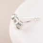 Sterling Silver Love Knot Micro Stud Earrings, thumbnail 4 of 6